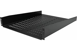 StarTech.com 2U Server Rack Shelf - Universal Vented Rack Mount Cantilever Tray for 19" Network Equipment Rack & Cabinet - Heavy Duty Steel - Weight Capacity 50lb/23kg - 22" Deep Shelf (CABSHELF22V)