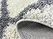 Trellis Ivory (Off-white) Grey Shag Area Rug Rugs Shaggy Collection (Ivory (Off-white), 5'x7')