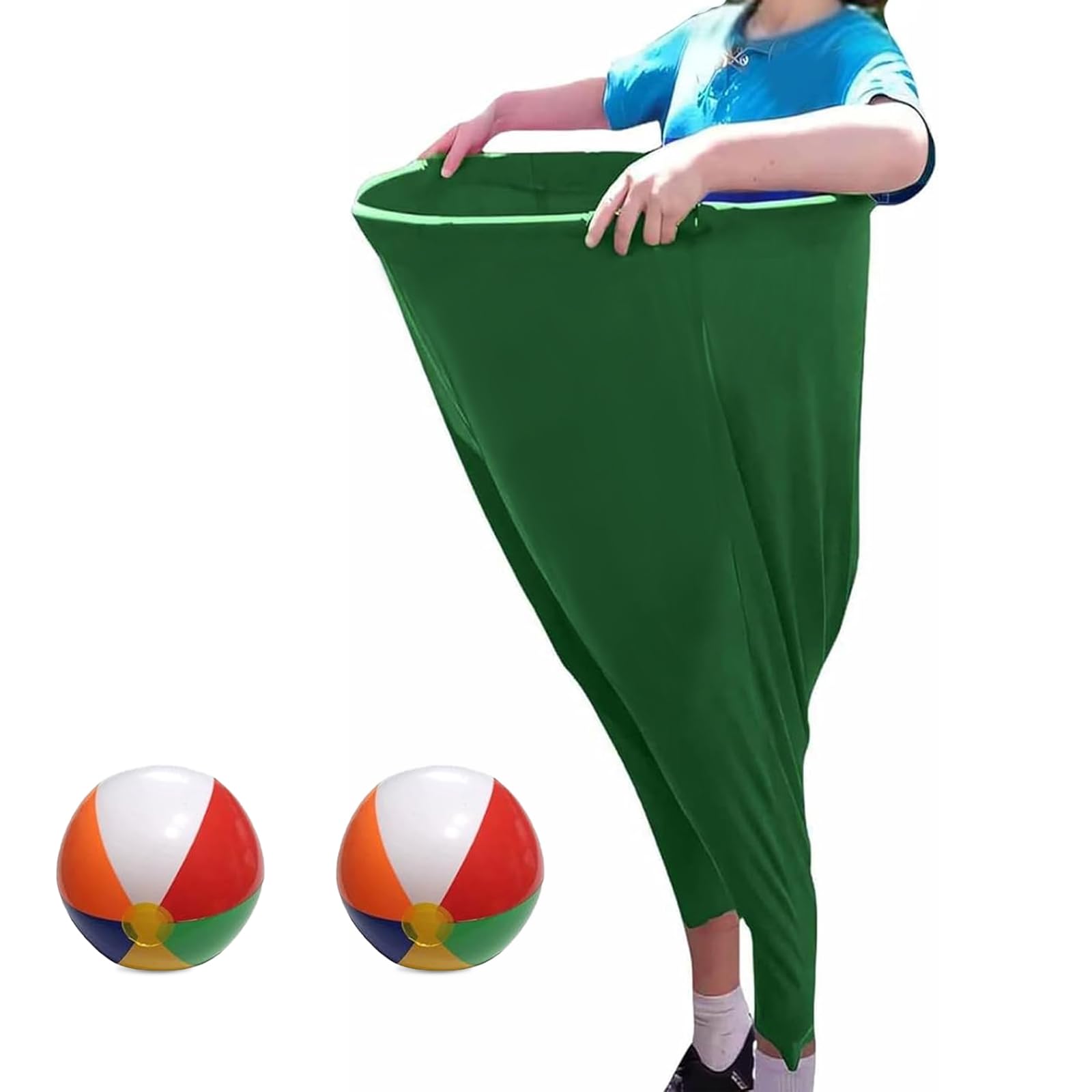 Granny Pants Yard Game, Super Giant Pants Outdoor Game with 2 Bouncy Balls and 1 Pants, Recreational Tossing Games for Family Reunion and Adult Party (Green)