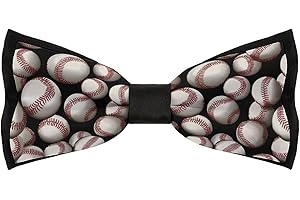 TZTTZT Baseball Print Bow Ties for Men - Adjustable Men's Bowtie, Pre-tied Bow Ties for Men Wedding Party