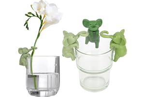 Aokeleilei Plant Propagation Buddy Leaf Friends Plant Support for Sprouts, Stems, Shoots and Cuttings, 3PCS Cute Plant Supporters for Indoor Garden Plant Lover (3 Green Elephants)