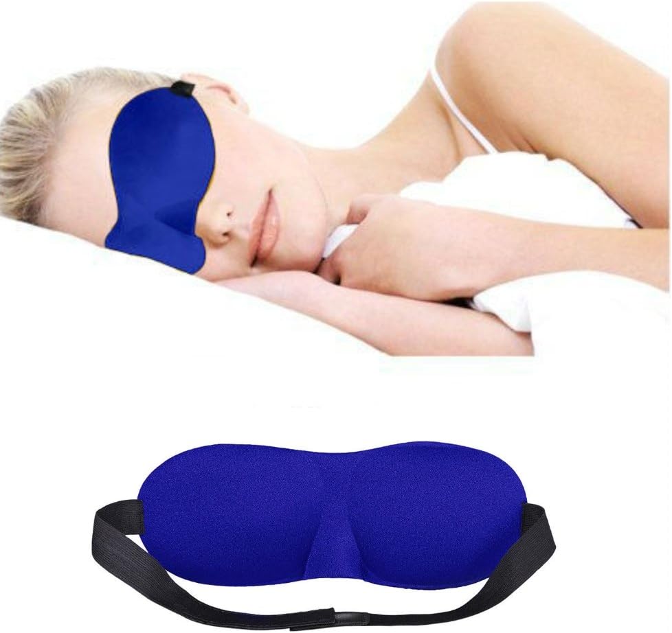 Botanica Blue Countoured 3D Slip Eye Mask Shades for Deep Sleep Airplane Travel Night Sleeping Shield Blinders Under Eye Covers For Women