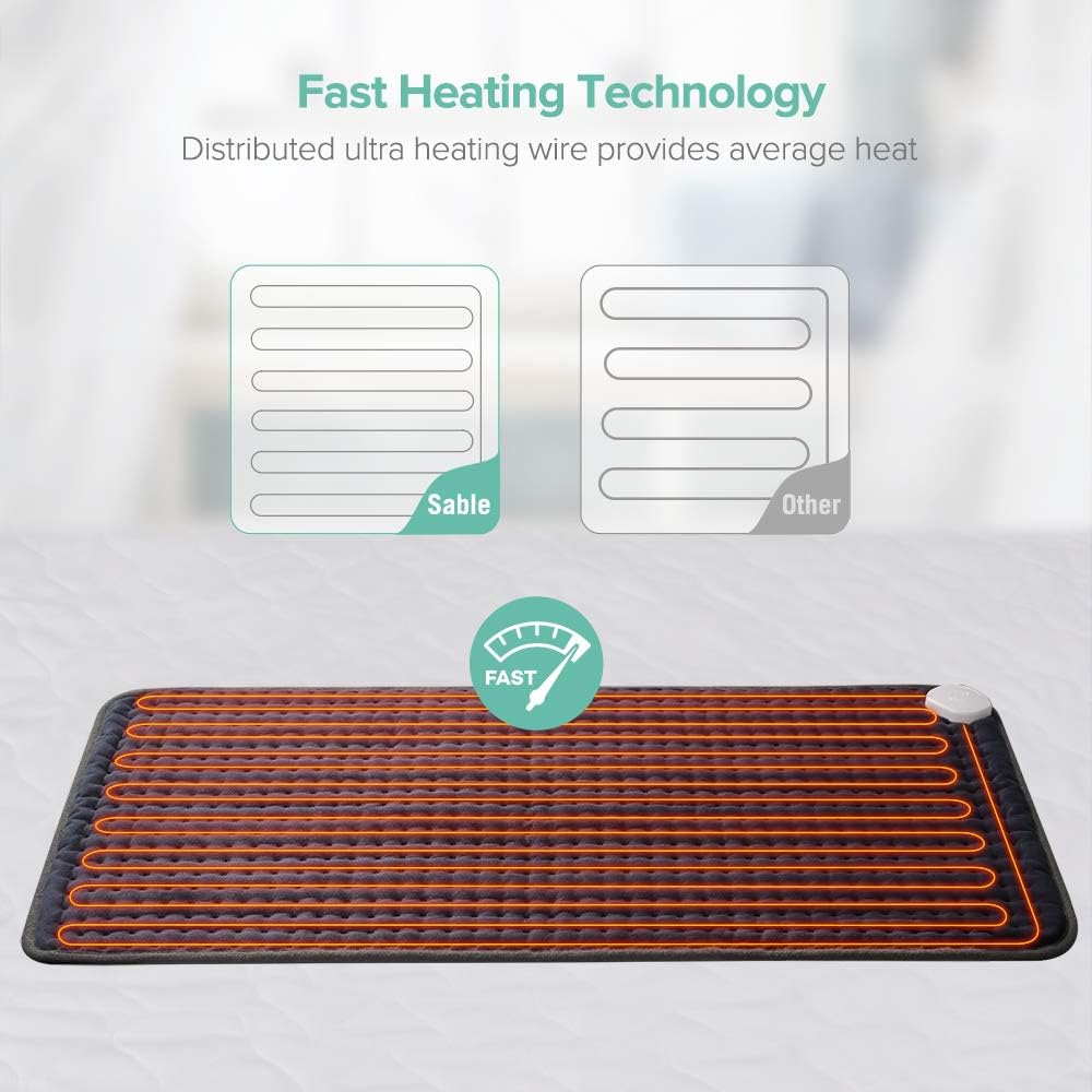 XXX-Large Heating Pad for Fast Pain Relief, Fda Approved, Electric 6 Heat Setting with Auto Off, Moist Therapeutic Option for Neck Back Shoulder, 33" X 17": Health & Personal Care