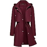 Bloggerlove Rain Jacket for Women Waterproof with Hood Trech Coat for Women Lightweight Raincoats Packable Windbreaker