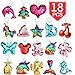 Sequin Keychain for Kids Girls Women Adults 18Pcs Flip Sequin Keychain Holder Party Supplies Favors Birthday Party Events Gifts Unicorn Mermaid Tail Clover Cat Animals Shape 18 Different Designs