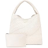 MELOLILA Large Woven Tote Bag for Women Weave Purse Woven Leather Handbag