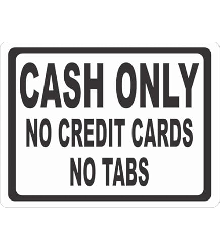 ULTECHNOVO Cash Sign Business Signs Cashier Sign Payment Sign Save No