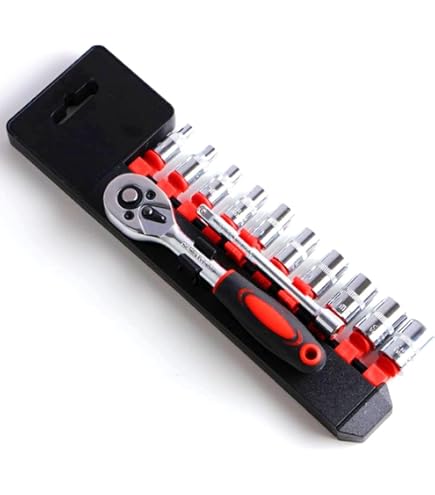 JTZXJJX 1/4 Inch Ratchet Socket Wrench Set for Auto Repair