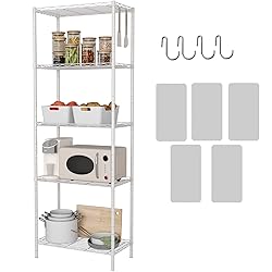 HOMEFORT 5-Shelving Unit, Adjustable Wire
