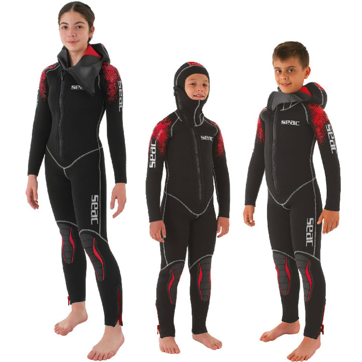 Seac First, one-piece wetsuit with integrated hood, for children and teenegers, 5 mm neoprene