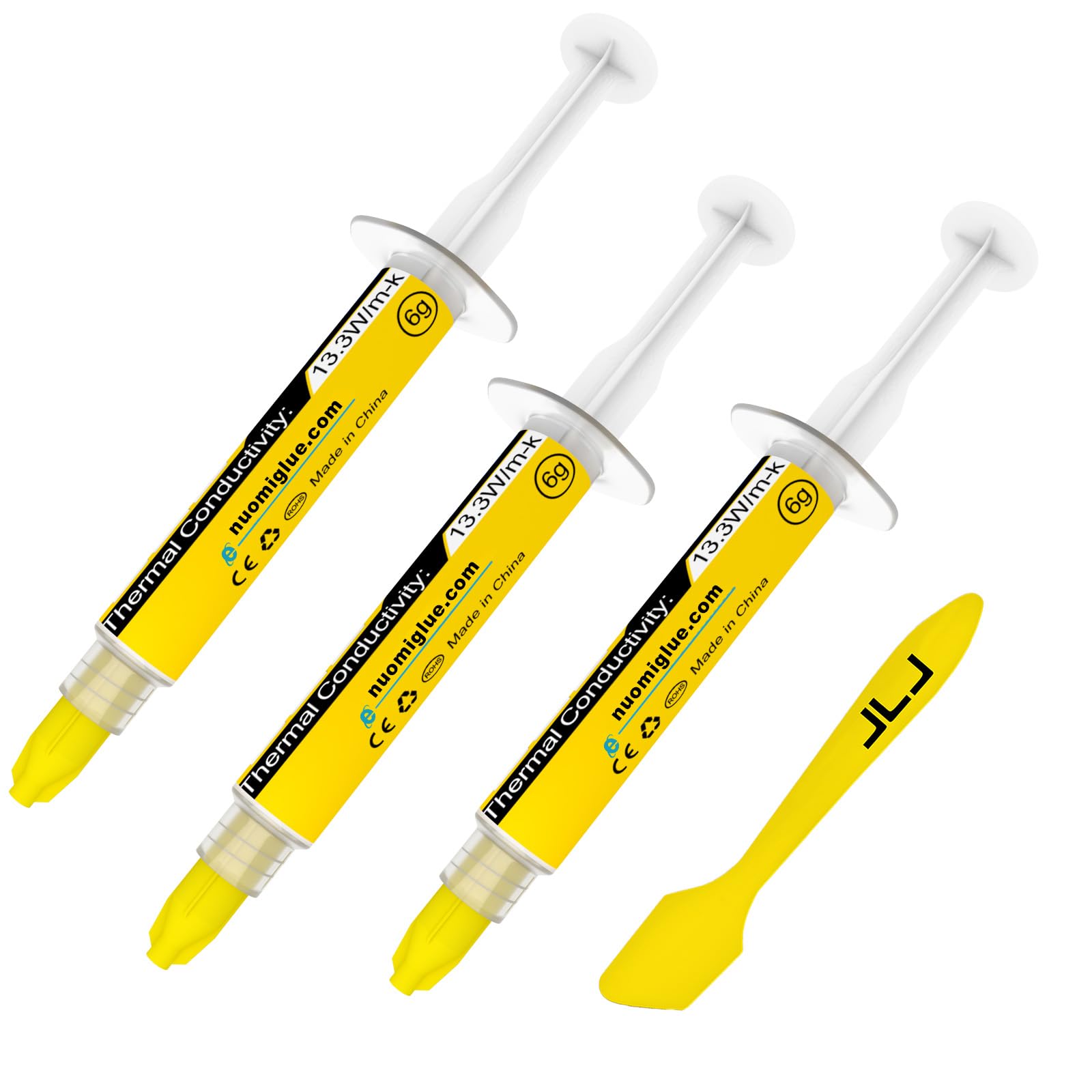 JLJ Thermal Paste with Tool Kit, 18G CPU Paste Thermal Compound Paste Heatsink for IC/Processor/CPU/GPU/PS4/All Coolers, Carbon Based High Performance, Thermal Interface Material