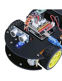 Elegoo UNO Kit de proyecto no de auto de robot inteligente con UNO R3, módulo de seguimiento de línea, sensor ultrasónico, módulo de control remoto IR, etc. Kit de auto de robot inteligente, educativo para niños y adolescentes.