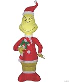 GEMMY AIRBLOWN® Inflatable – THE Original Blow UP Holiday Decor 4 FT Grinch Christmas Inflatables Outdoor Decoration, Grinch Blow Up with LED for Indoor/Outdoor Christmas Décor