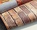 QIHANG Red Brick Wall Modern Wallpaper Textured Bricks PVC Wallpaper 0.53m x 10m=5.3㎡