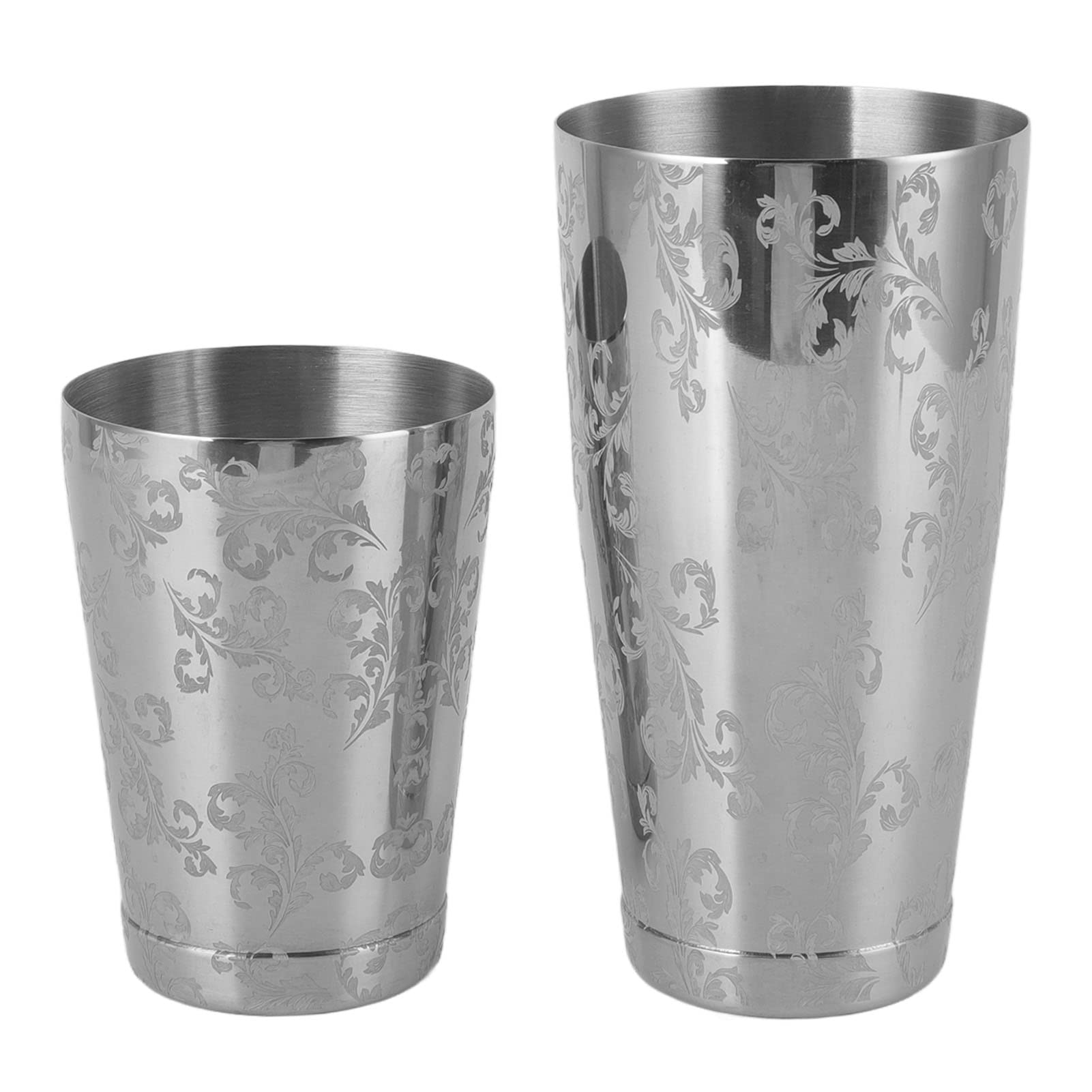 MOUMOUTEN Cocktail Shaker, Stainless Steel Engraved Martini Shaker, Drink Shaker Mixer Martini Shaker Boston Bar Mixer for Bar Mixing(with Bottom)