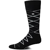 Calvin Klein Mens Crew Socks - Soft Cotton Blend Cushioned Comfort Mens Dress Socks for Work and Casual Wear