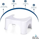 ATEK Bathroom Toilet Stool Squatting Potty Anti Slip Durable Medical Plastic view 5
