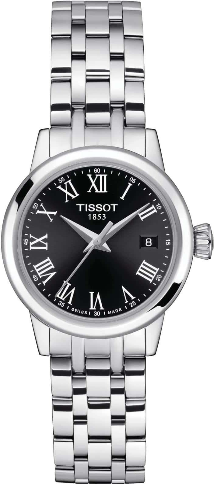 Reloj de vestir Tissot Classic Dream de acero inoxidable gris T1292101105300