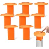 Pangda 8 Pcs Baseball Base Plugs for Baseball Field, Base Anchors, Orange | Rubber Ground Receptacle Plugs for Softball Anchor