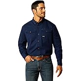 Ariat Mens Rebar Washed Twill Work Shirt