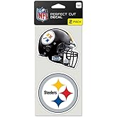 NFL Pittsburgh Steelers Perfect Cut Decal (Set of 2), 4" x 4"
