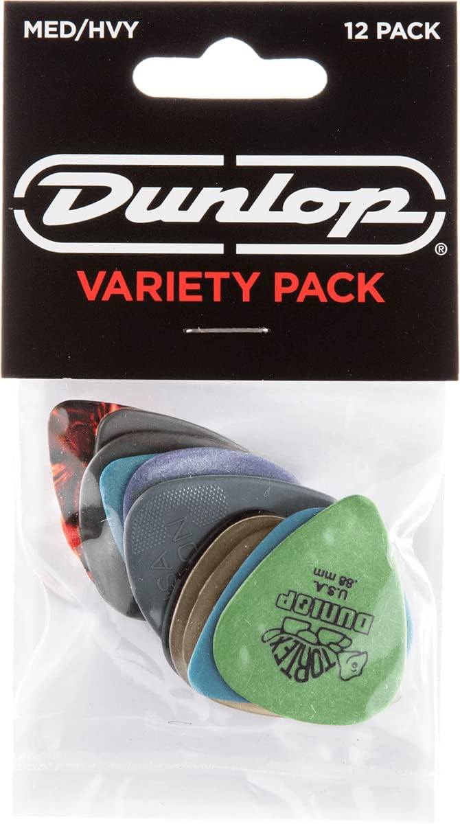 Jim Dunlop PVP102 Variety Medium/Heavy Guitar Pick Pack (12)