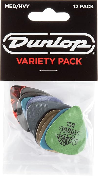 Jim Dunlop PVP102 Variety Medium/Heavy Guitar Pick Pack (12)