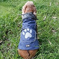 Kuoser Outdoor Cotton Thickened Fleece Lining 100% Waterproof Dog Vest Winter Coat Warm Dog Apparel for Cold Weather Dog Jacket for Small Medium Large Dogs with Furry Collar (S -3XL),Blue M