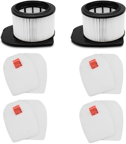 Filtres Mousse Et Feutre Pour Aspirateur Shark Lift-Away ZD550 - 2 Kits Lavables, Haute Densité 60 PPI, Compatible PowerFins & HairPro - 8