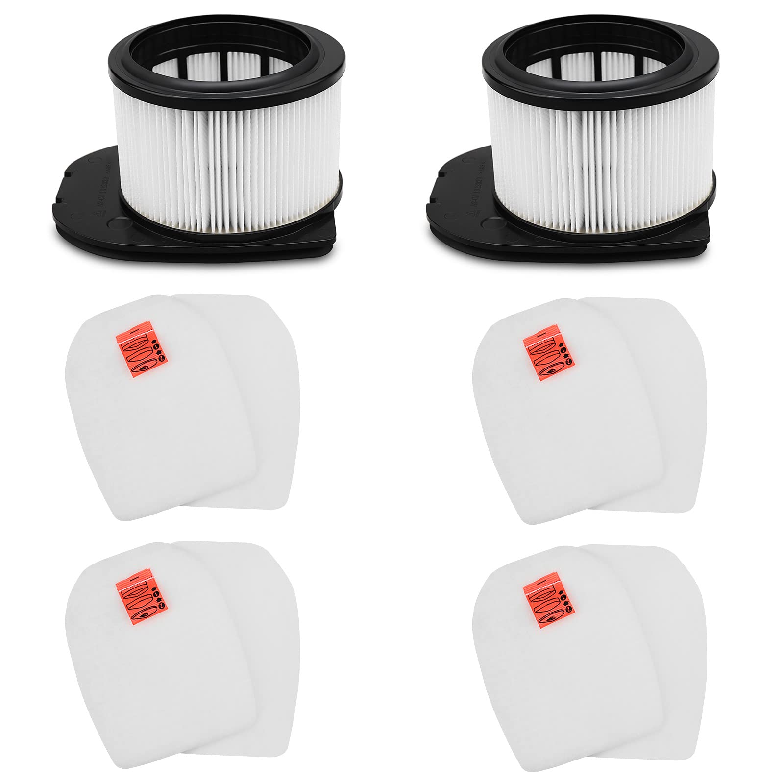 LANROON IZ862H Filter for Shark IZ862H Stratos Vacuum, Fit for Shark IZ562H UZ565H Pro IZ540H IZ840 IZ800 Vacuum Part XPSMFIZ700and XFFKIZ700, 2 Pack Filter 4 Pack Foam & Felt Filter Kit