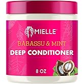 Mielle Organics Babassu & Mint Deep Conditioner with Protein, Moisturizing & Conditioning Deep Treatment, Hydrating Repair for Dry, Damaged, & Frizzy Hair (8 Oz)