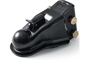 Lonffery Adjustable Trailer Coupler 2-5/16" Hitch Ball, 15000 lbs, Black, for Towing RV, Boat, Trailer