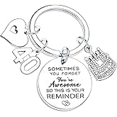 Nfyxcaz Birthday Keychain Gifts for Women Men Inspirational Birthday Keyring for Friends BBF Happy Birthday Keychain Gifts