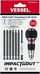 (USA Official) Impact & Out Screwdriver with 7pcs