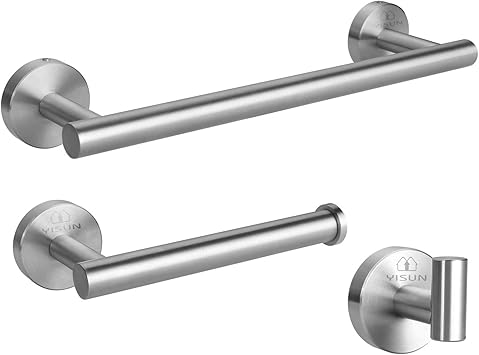 Toilettenpapierhalter Handtuchhalter Yisun Papierhalter Edelstahl Fur Badezimmer Haltegriff Badzubehor Handtuchhalter Bad Accessoire Ablage Set 3 Teilig Silber Amazon De Baumarkt