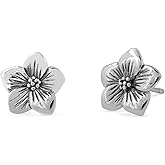 Boma Jewelry Sterling Silver Flower Stud Earrings