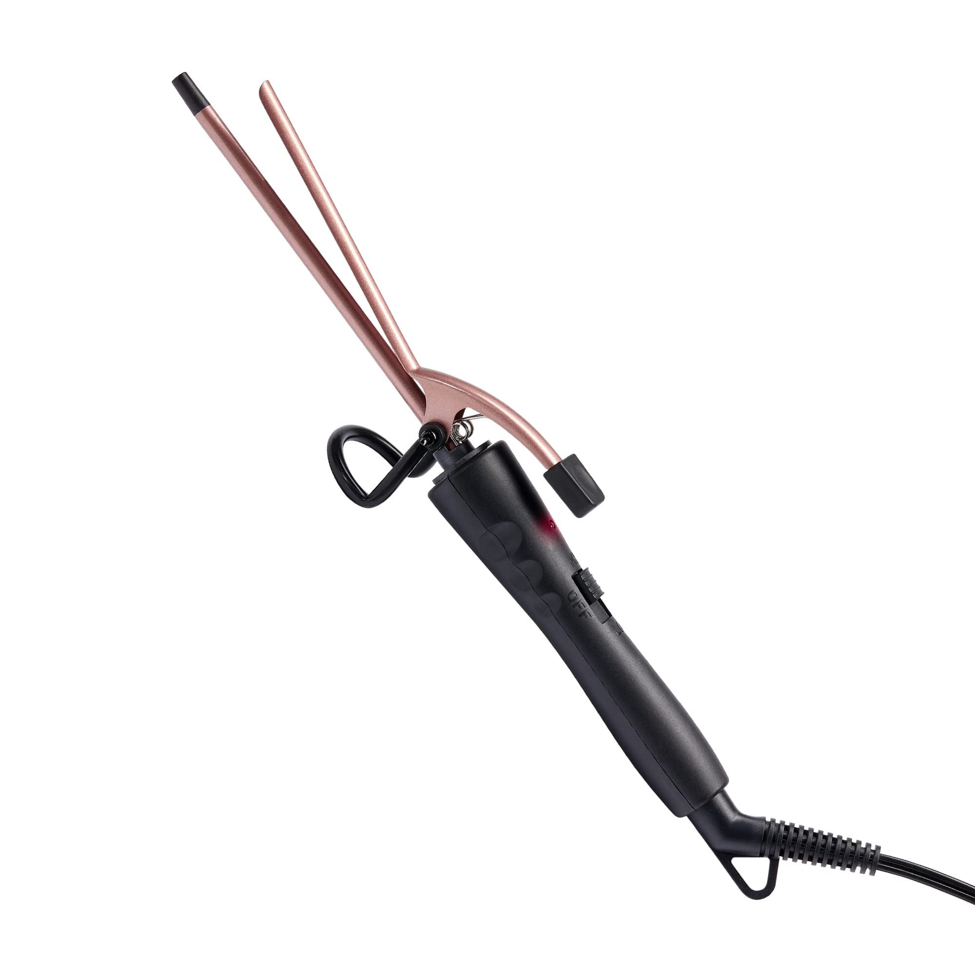 Red by Kiss 1/4 Inch Thin Curling Iron, Pencil Curling Iron, Extra Small Ceramic Coating Barrel, Skinny Curling Iron Wand for Long & Short Hair