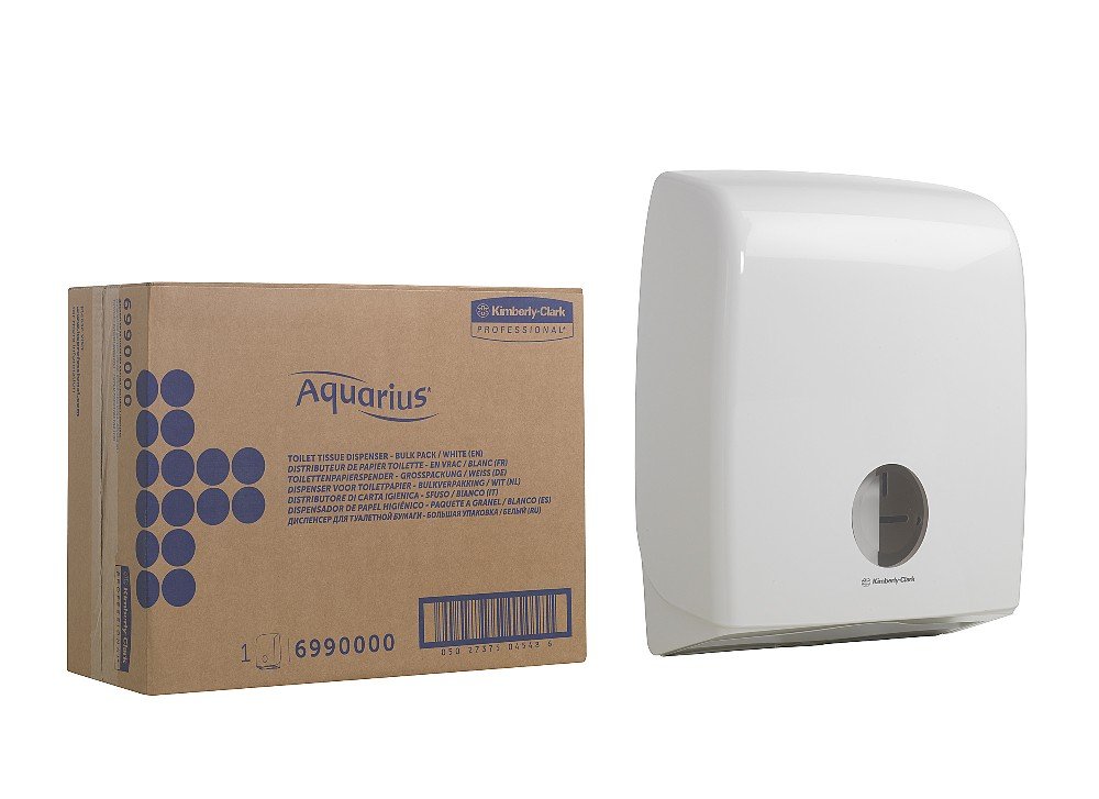 Aquarius Bulk Pack Folded Toilet Tissue Dispenser 6990 – 1 x White Folded Toilet Paper Dispenser