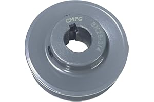 CMFG BK28-3/4 v Belt Pulley, 2.95 inch OD, 3/4 inch Bore,Cast Iron Material, BK Single Groove Motor Pulley for "4L" or "A" and "5L" or "B" Belts