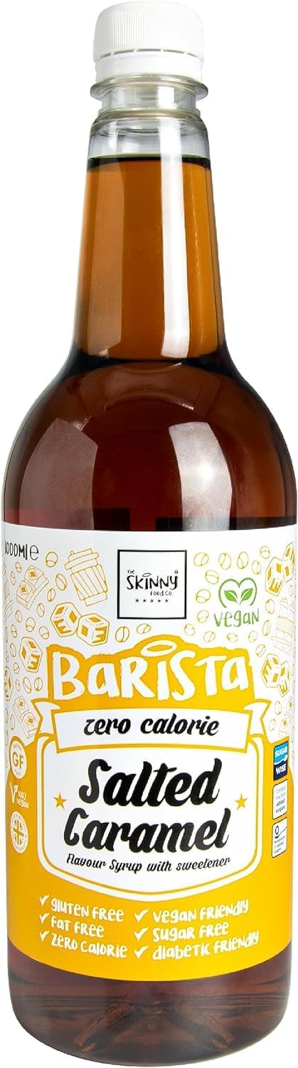 The Skinny Food Co Salted Caramel Syrup Zero Calorie 1L Sugar Free