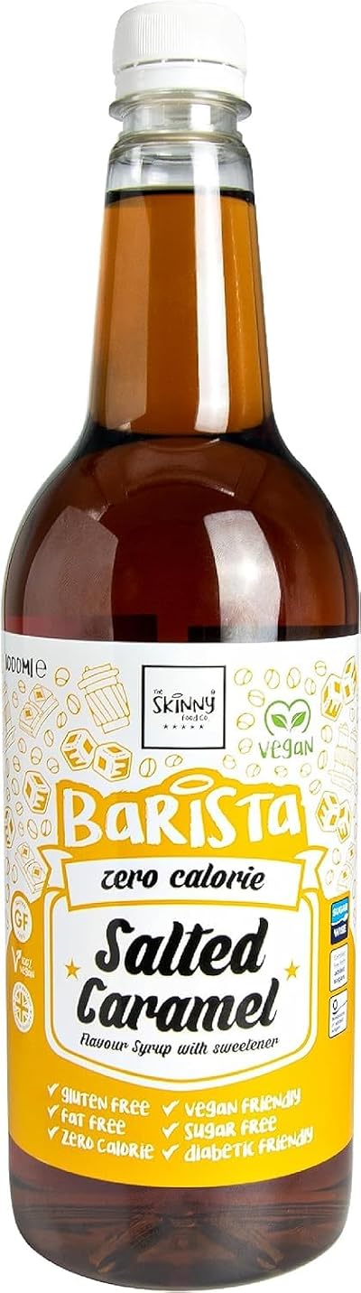 The Skinny Food Co Salted Caramel Syrup Zero Calorie 1L Sugar Free