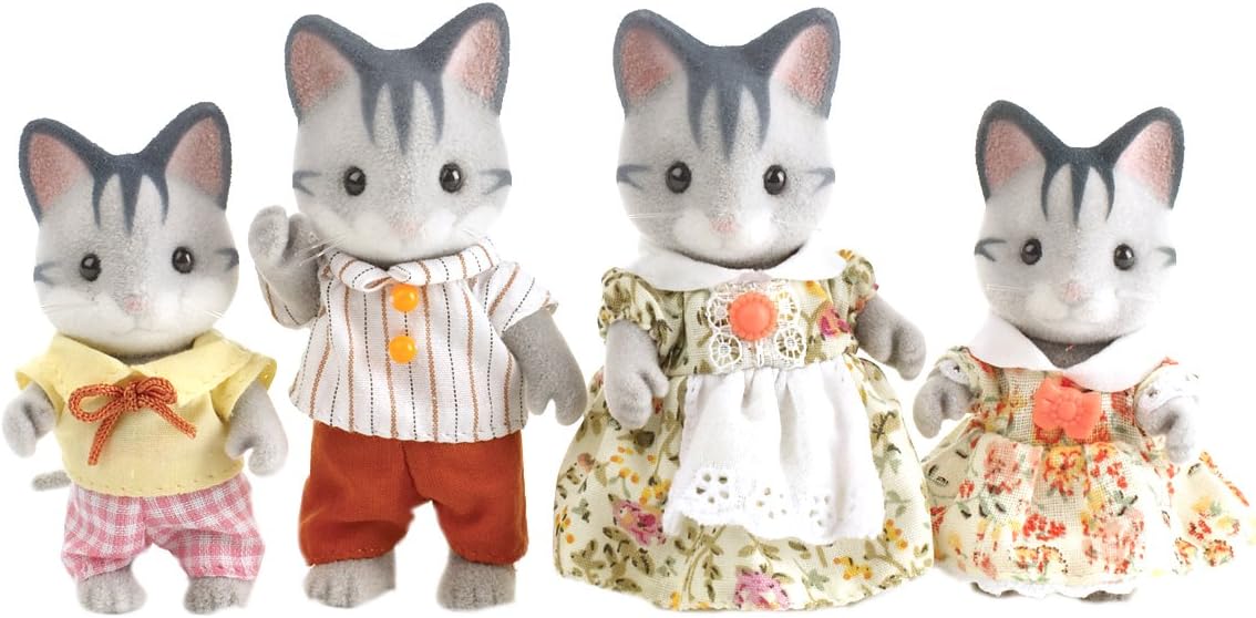 sylvanian families grey cat family
