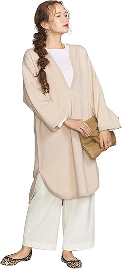 Amazon ビューティ ユース ユナイテッドアローズ By カフタンニットワンピース 2300 Beige 23 Free ワンピース チュニック 通販