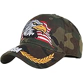 Patriotic USA American Bald Eagle Base-Ball Dad Hat Cap for Men or Women