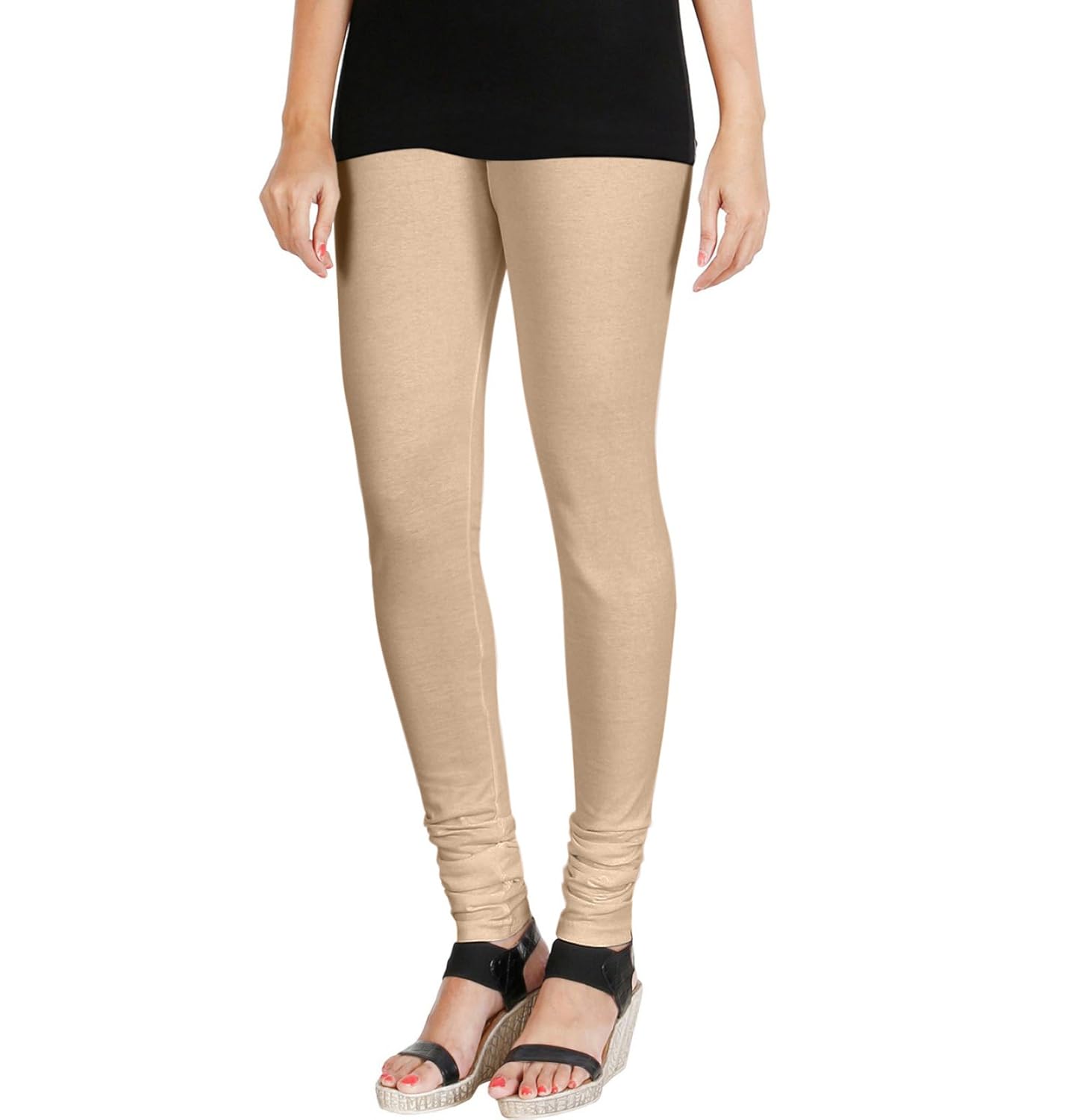 kurtzy ultra soft cotton lycra churidar salwar skin tight full length women leggings