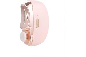 Sakerplus Electric Nail Clippers, Dual-Speed Nail Trimmer with Safety Lock, 360° Grinding Head, Built-in Storage & LED Light,