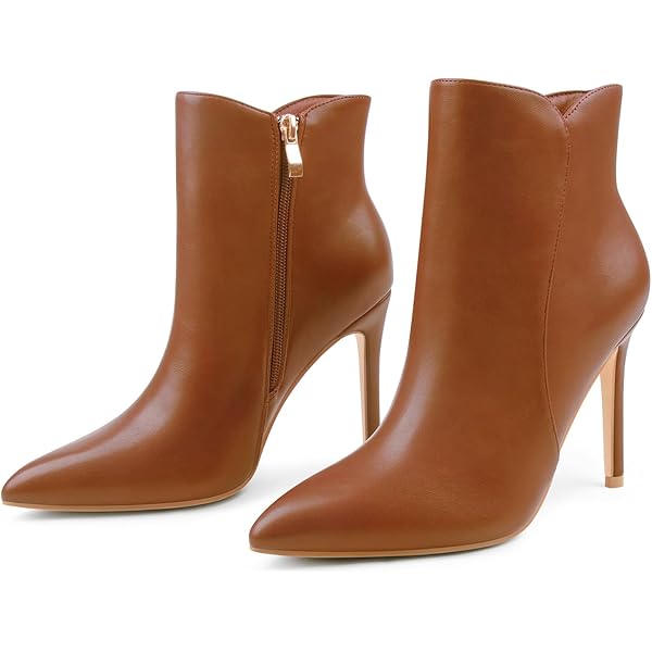 靴 Elleme Zipped pointed heal boots Amazon.com | HECATER Ankle Boots for Women Stiletto High