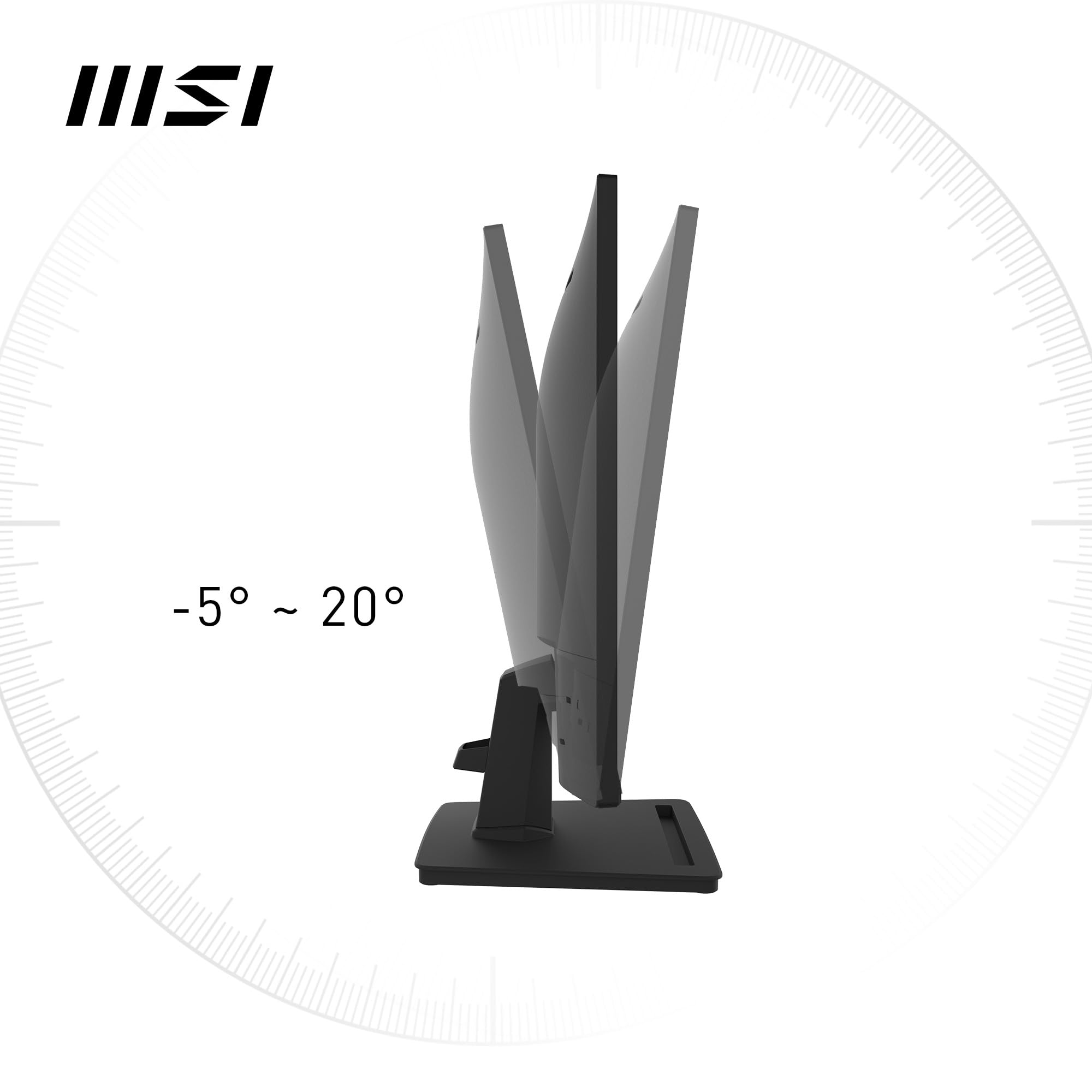 MSI PRO MP252 24.5 Inch Full HD Office Monitor - 1920 x 1080 IPS Panel, 100 Hz, Eye-Friendly Screen, Built-in Speakers, Tilt-Adjustable - HDMI 1.4b, D-Sub (VGA) 6