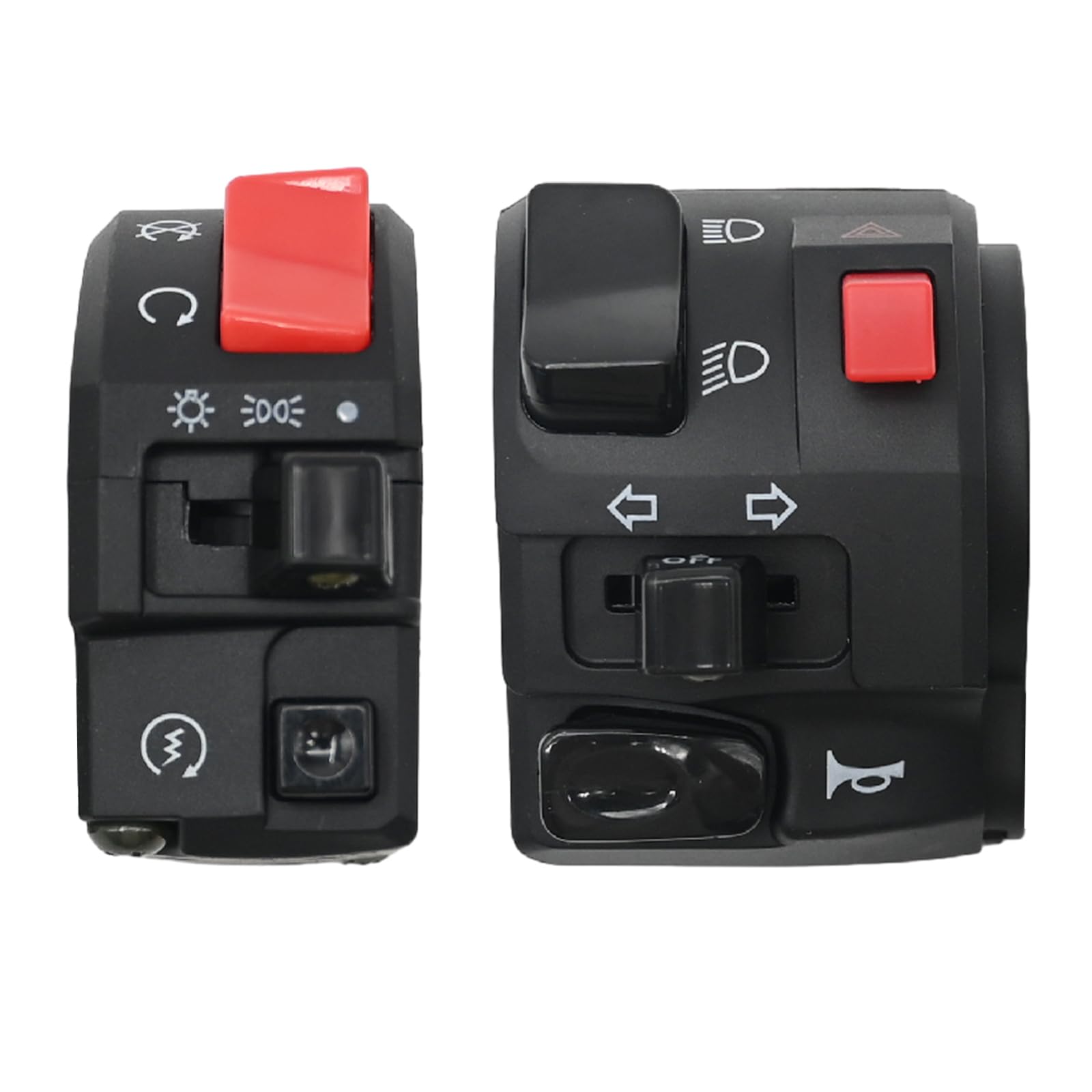 Photo 1 of Anxingo Universal 7/8" 22mm Handlebar Control Switches for Motorcycle Turn Signal Low/High Beam Warning Light Flameout Switch