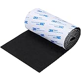 Felt Furniture Pads, Non Slip Self Adhesive Cuttable Felt Tape Black Heavy Duty Felts Strip Roll for Protecting Hardwood Floors Chair Wall Protector (40 x 5 x 0.12 Inch)